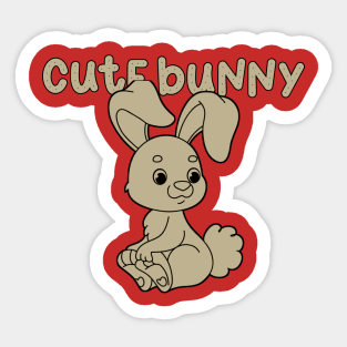 Cute bunny Sticker